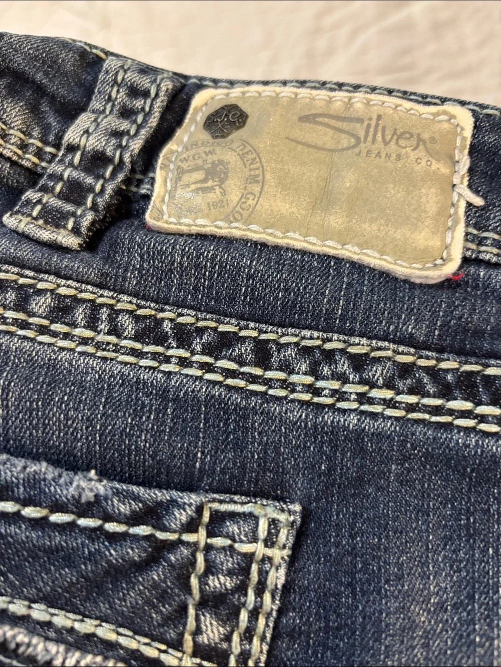 Silver Jeans Dark Indigo Boot Cut Jeans